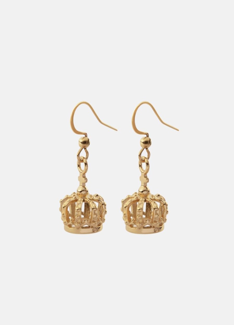 For Henne Skultuna 1607 | Crown Earring – Gold Plated