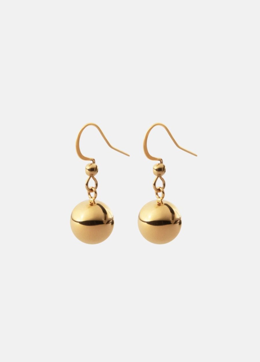 For Henne Skultuna 1607 | Ball Drop Earring – Gold Plated