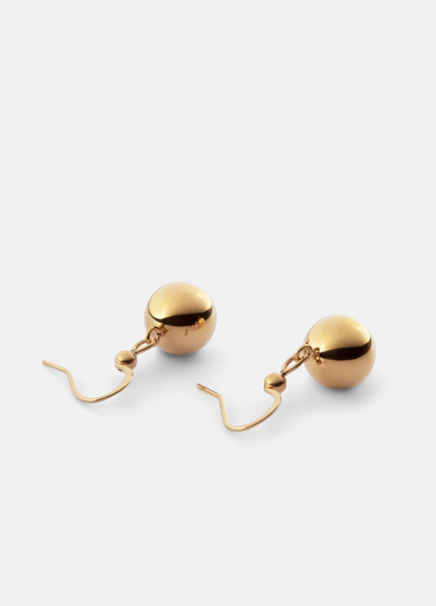 For Henne Skultuna 1607 | Ball Drop Earring – Gold Plated