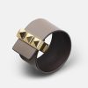 For Henne Skultuna 1607 | Clasp Rivets Bracelet Gold - Grey