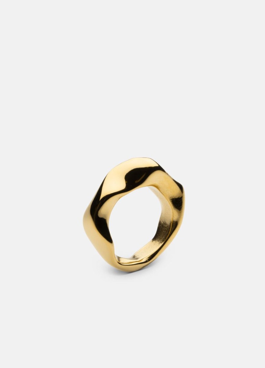 For Henne Skultuna 1607 | Chunky Petit Ring - Gold Plated