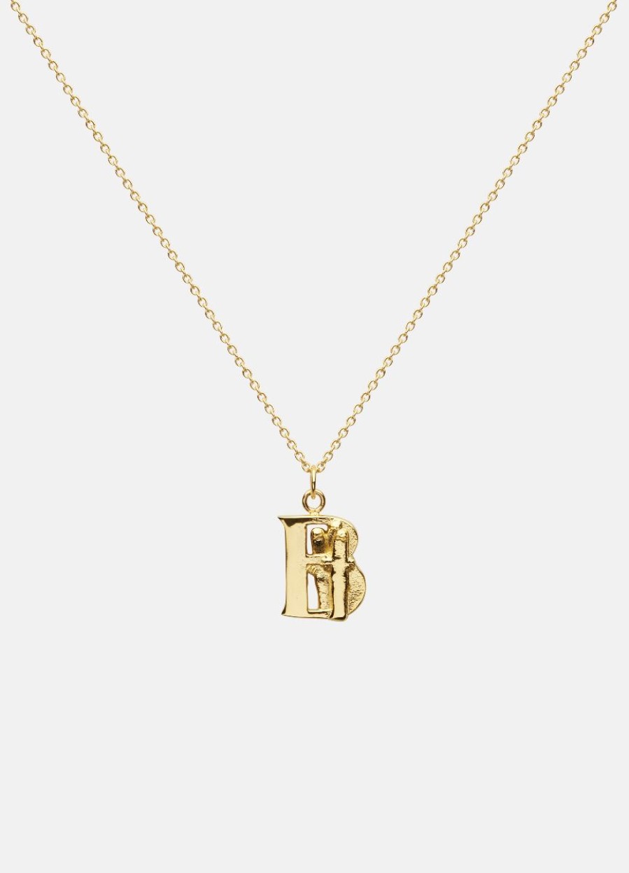 For Henne Skultuna 1607 | Moomin Alphabet - Gold Plated - B