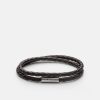 For Honom Skultuna 1607 | Leather Bracelet Thin - Dark Brown