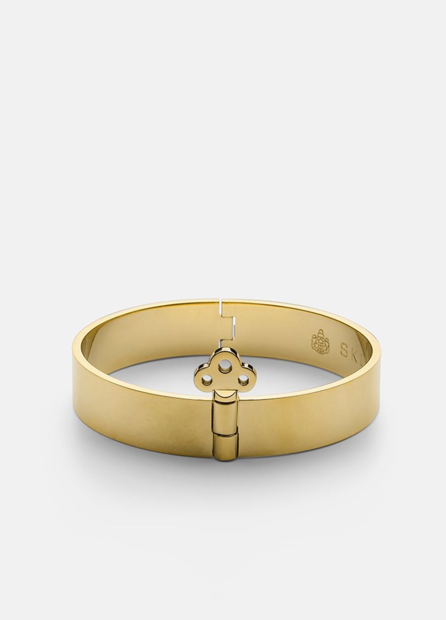 For Henne Skultuna 1607 | Key Lock Bangle - Gold Plated