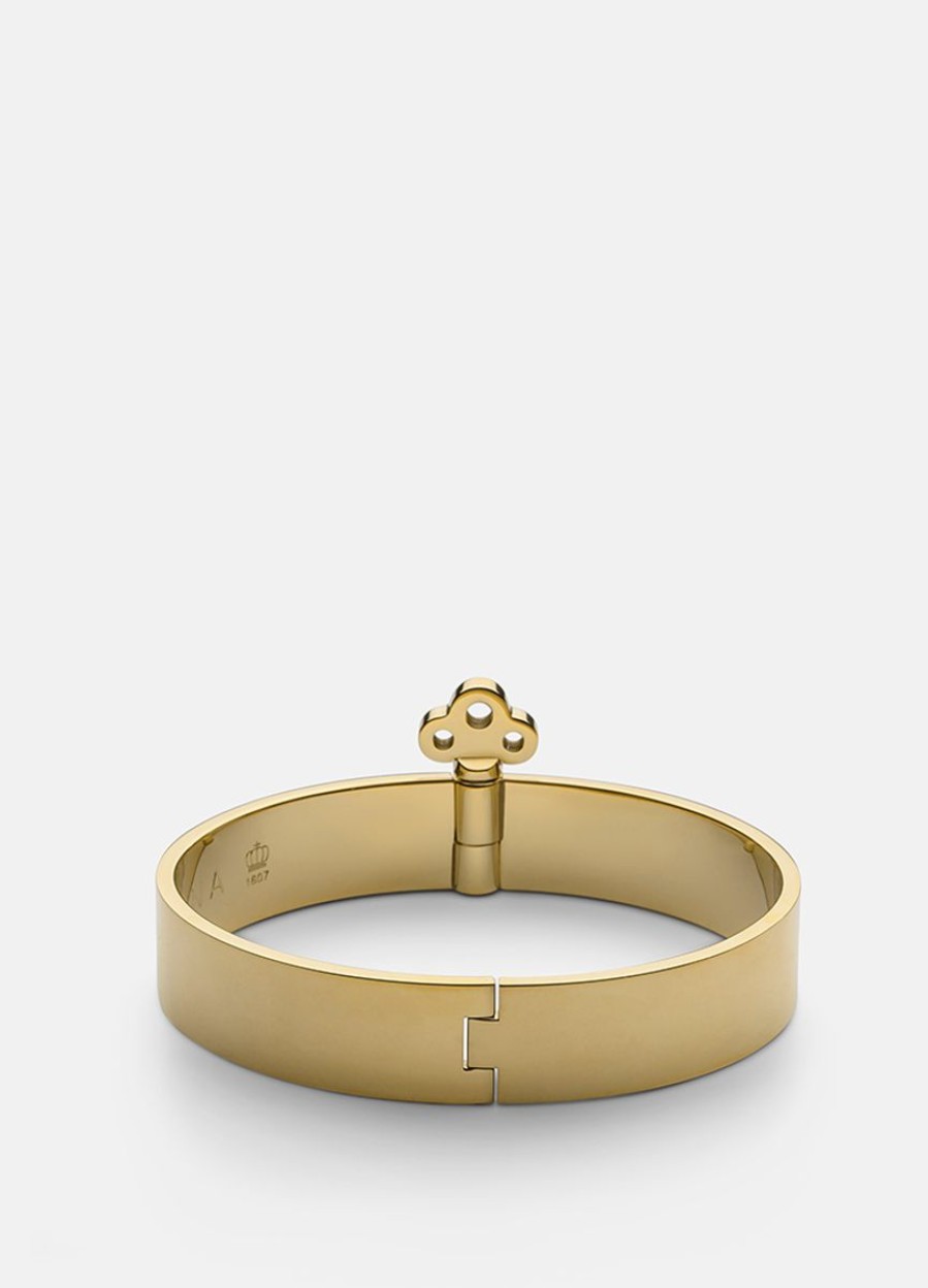 For Henne Skultuna 1607 | Key Lock Bangle - Gold Plated