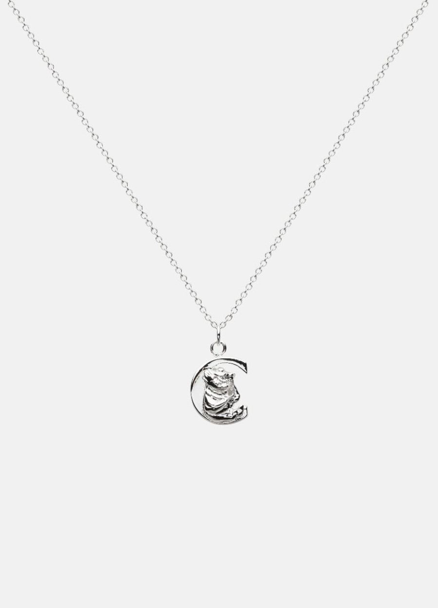 For Henne Skultuna 1607 | Moomin Alphabet - Silver Plated - C