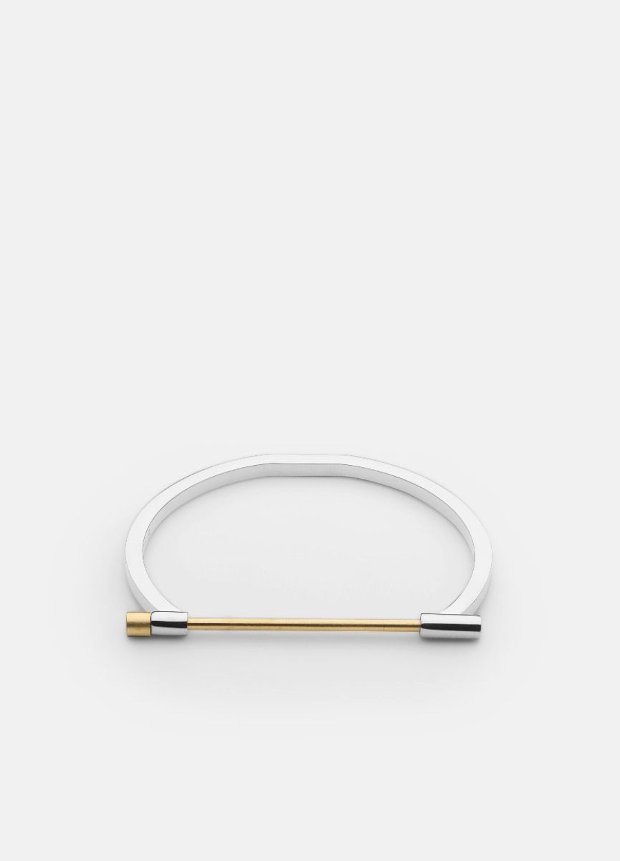 For Henne Skultuna 1607 | Omega Bangle - Gold Plated & Polished Steel