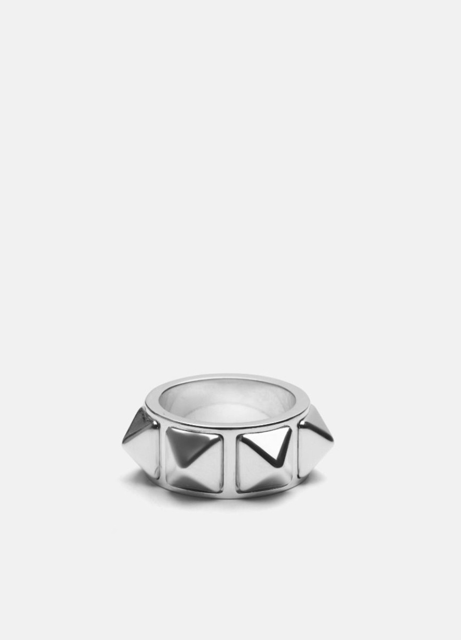 For Henne Skultuna 1607 | Rivets Ring Wide – Silver Plated