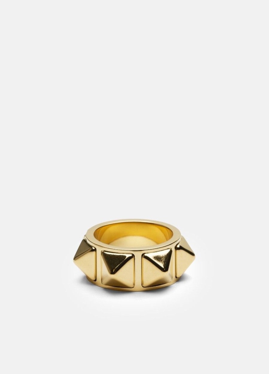 For Henne Skultuna 1607 | Rivets Ring Wide – Gold Plated