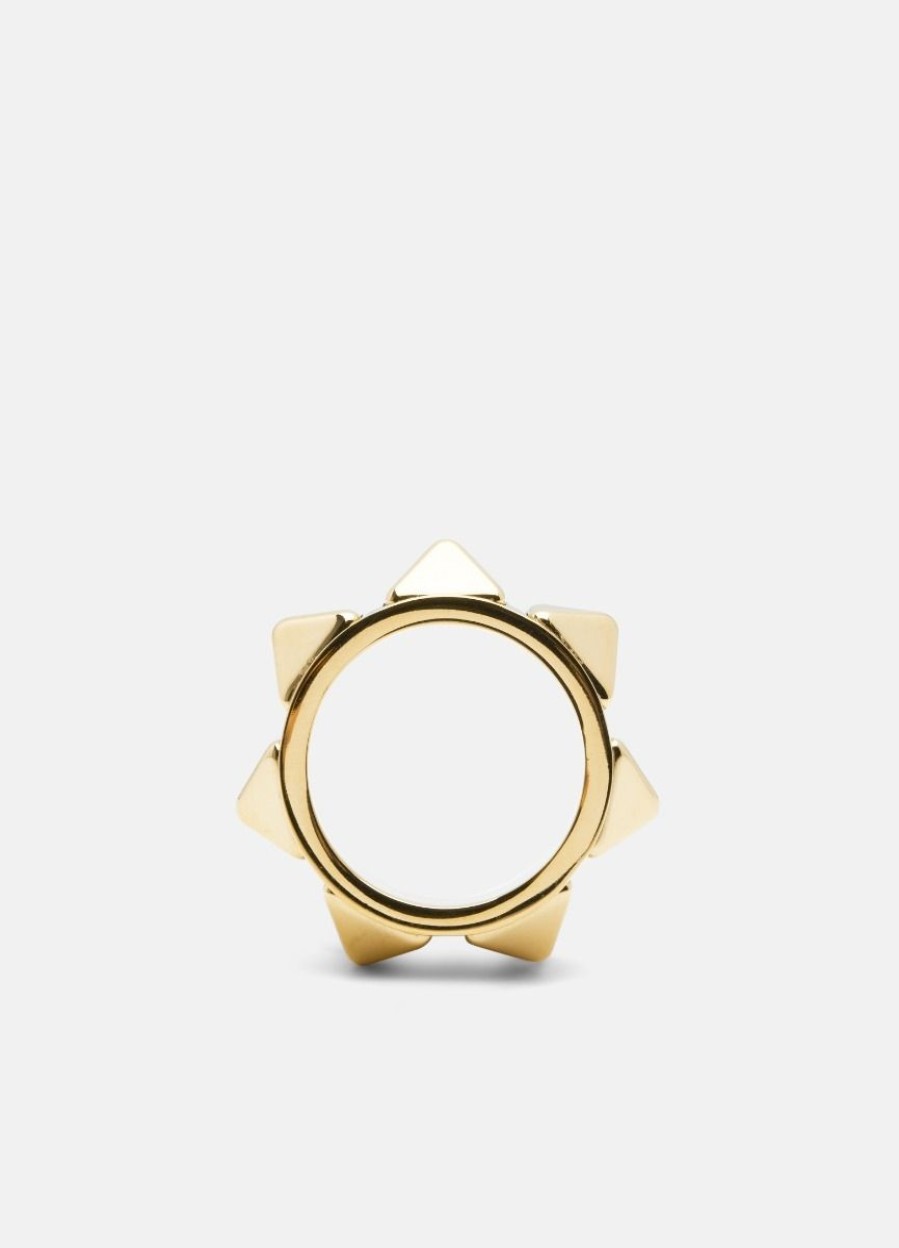 For Henne Skultuna 1607 | Rivets Ring Wide – Gold Plated