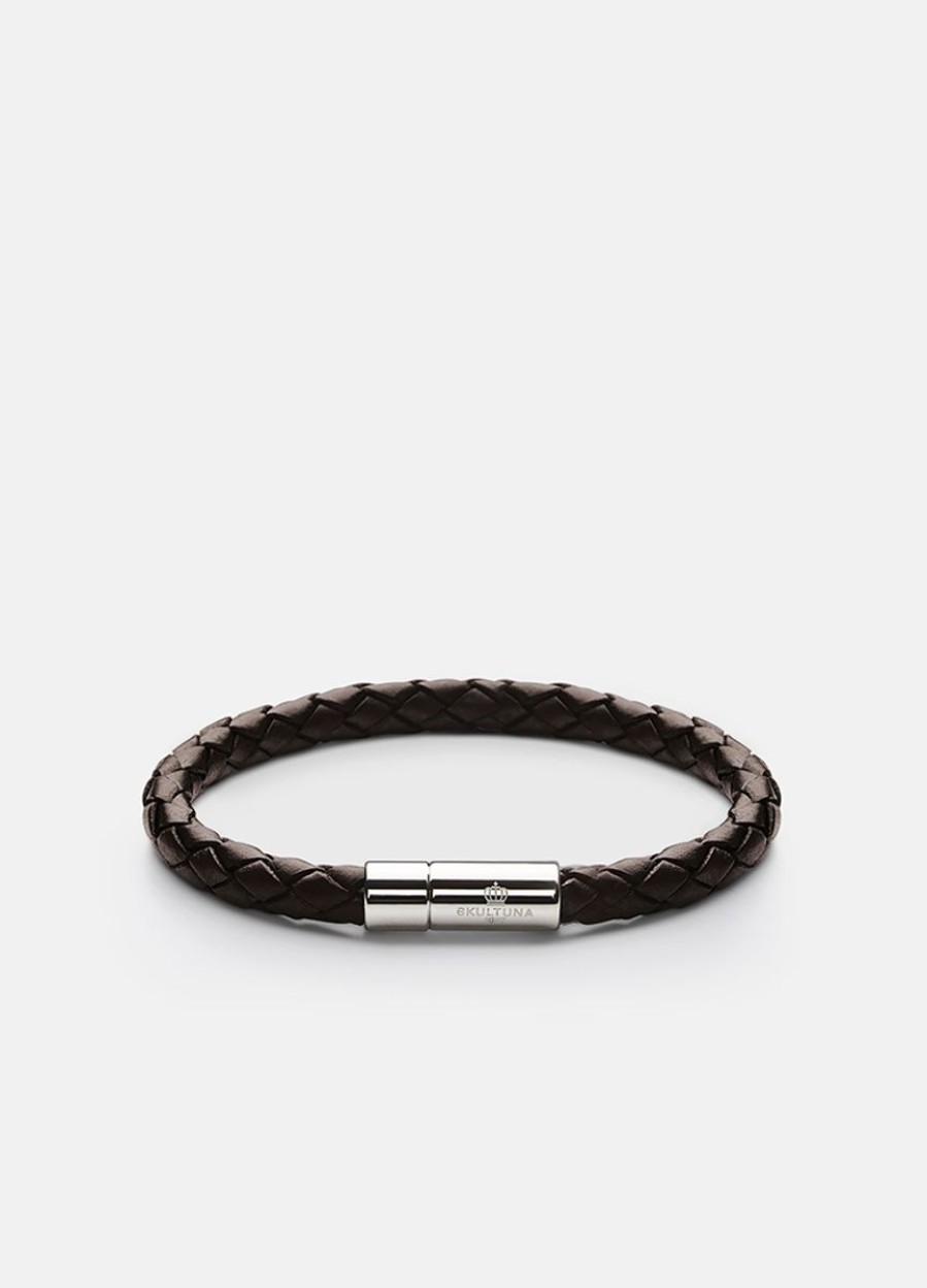 For Honom Skultuna 1607 | Leather Bracelet - Dark Brown