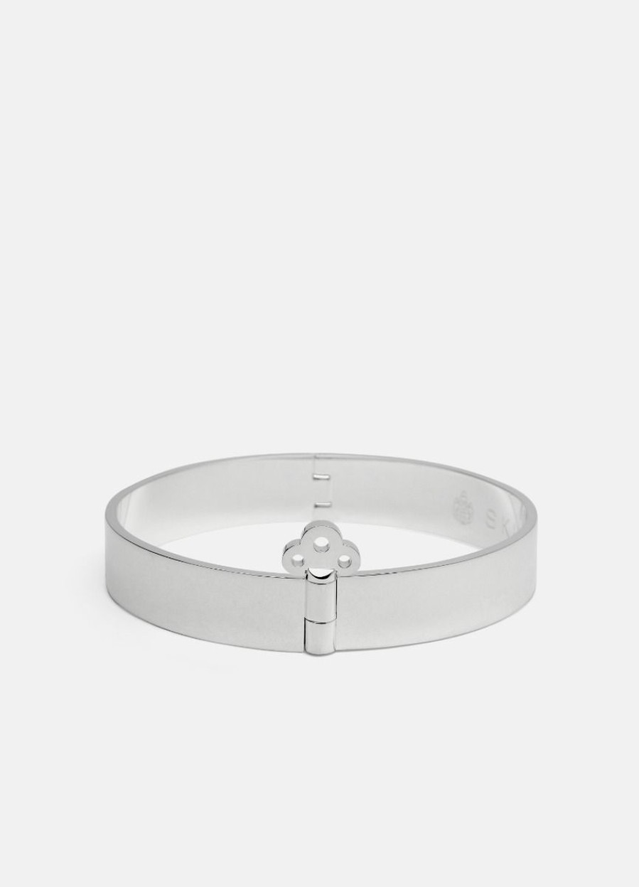 For Henne Skultuna 1607 | Key Lock Bangle - Silver Plated