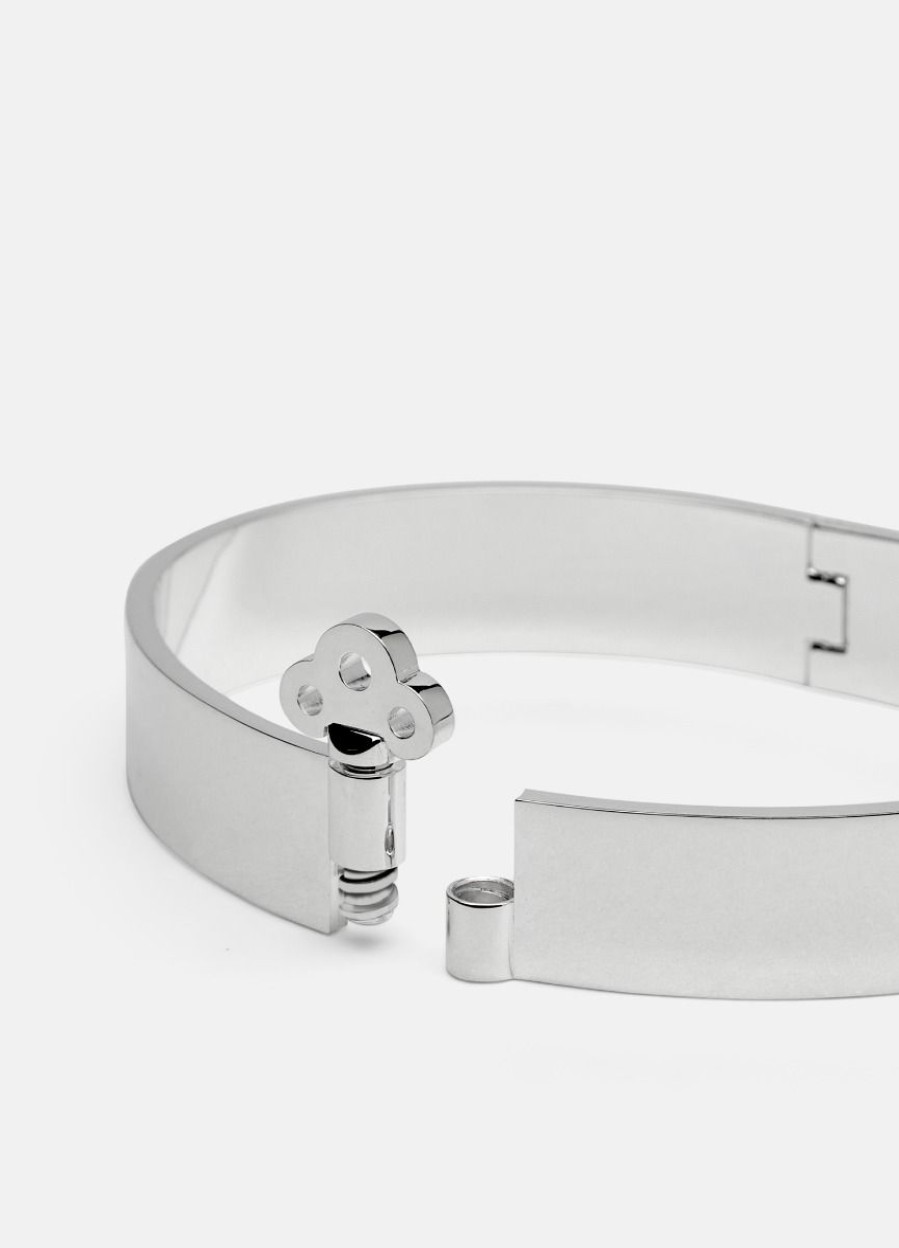 For Henne Skultuna 1607 | Key Lock Bangle - Silver Plated