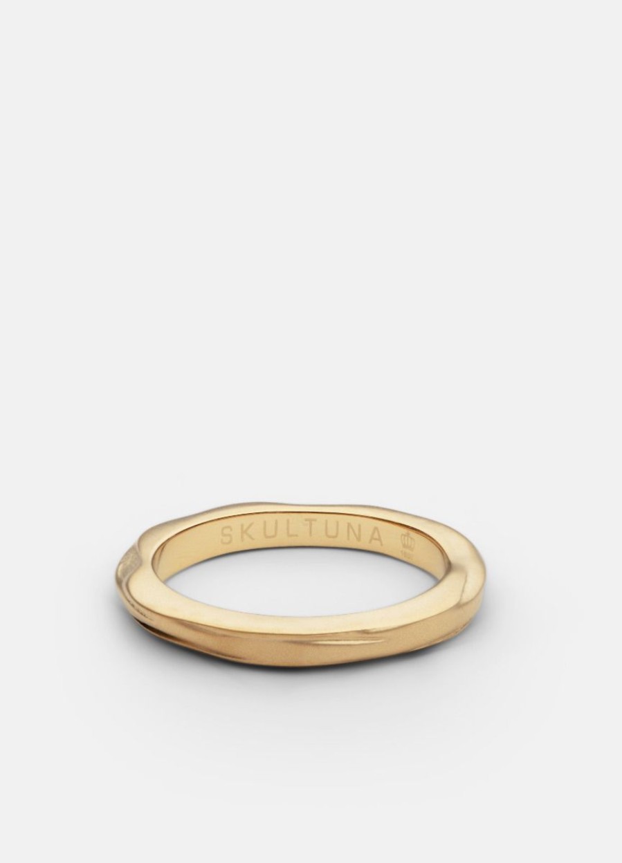 For Honom Skultuna 1607 | Ring Thin - Opaque Objects - Matte Gold Plated