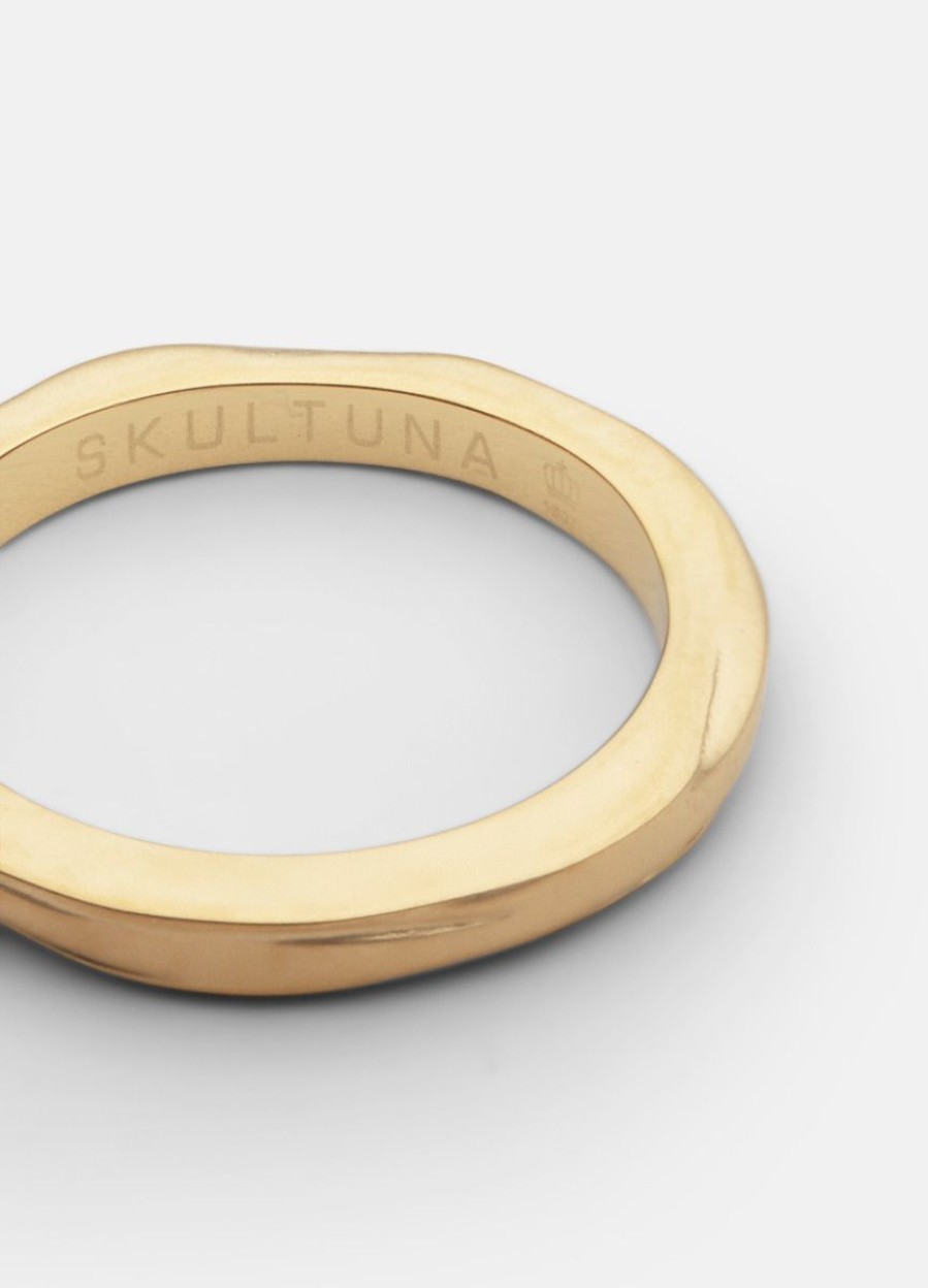 For Honom Skultuna 1607 | Ring Thin - Opaque Objects - Matte Gold Plated