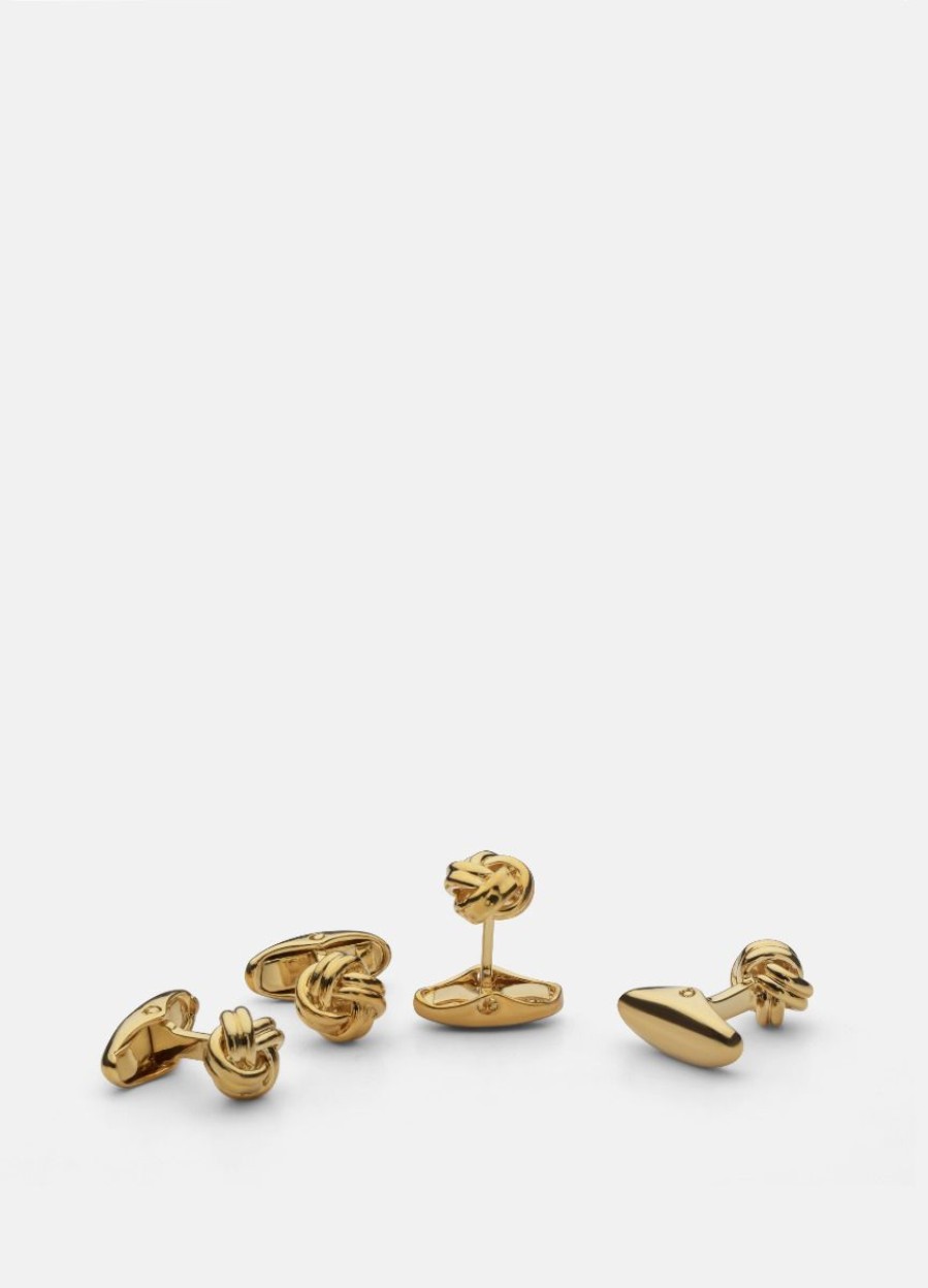 For Honom Skultuna 1607 | Brostknappar Knot - Gold Plated